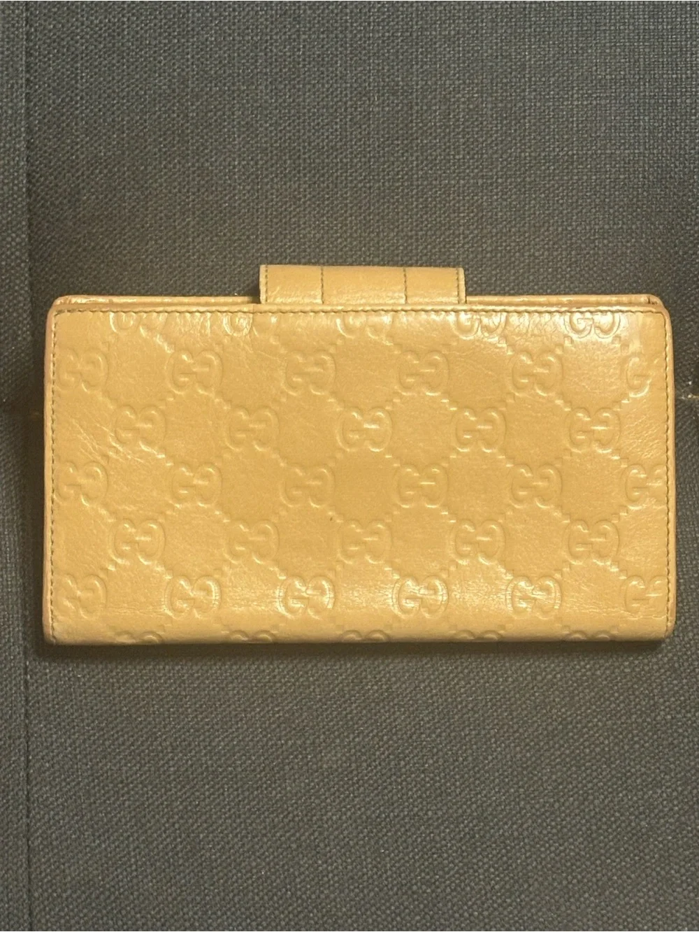 Gucci Guccissima metal bar continental long wallet retail $700.00